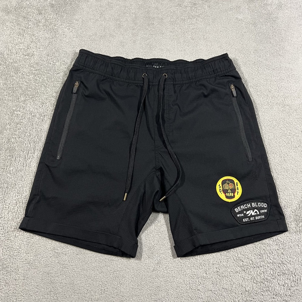 Walter Sky Shorts Mens Large Black Athletic Ripstop Performance Swim